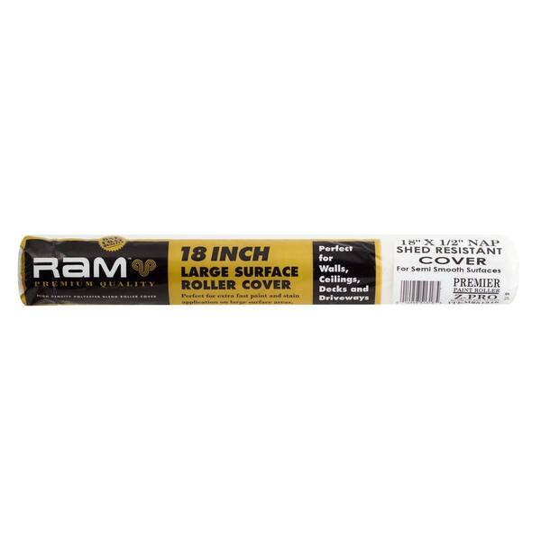 RAM 18 in. x 1/2 in. Woven Polyester Roller Cover (12-Pack)
