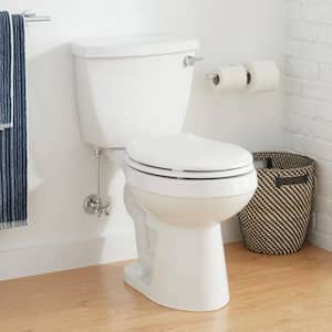 Bradenton 1.28 GPF 2-Piece Single Flush Round Toilet In White Seat Included