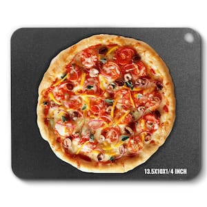 Pizza Steel, 13.5 x 10 x 1/4 in. Pizza Steel Plate for Oven, Pre-Seasoned Carbon Steel Pizza Baking Stone