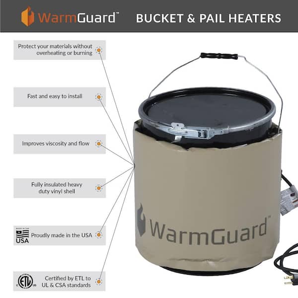 Fixed Internal Thermostat Max Bucket Heater WG05 Insulated Pail Band Heater