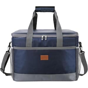 34 qt. Soft Cooler Bag with Hard Liner Insulated Picnic Lunch Bag for Camping  Family Outdoor Activities in Blue