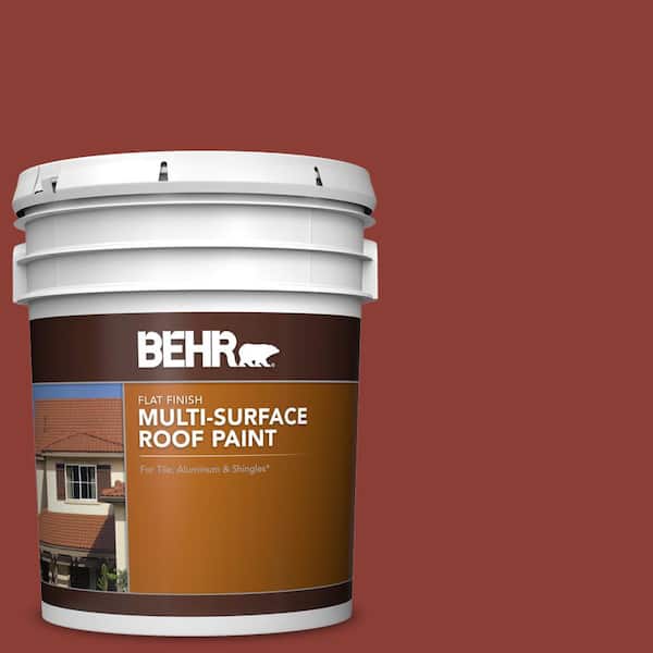 5 gal. #PFC-10 Deep Terra Cotta Flat Multi-Surface Exterior Roof Paint