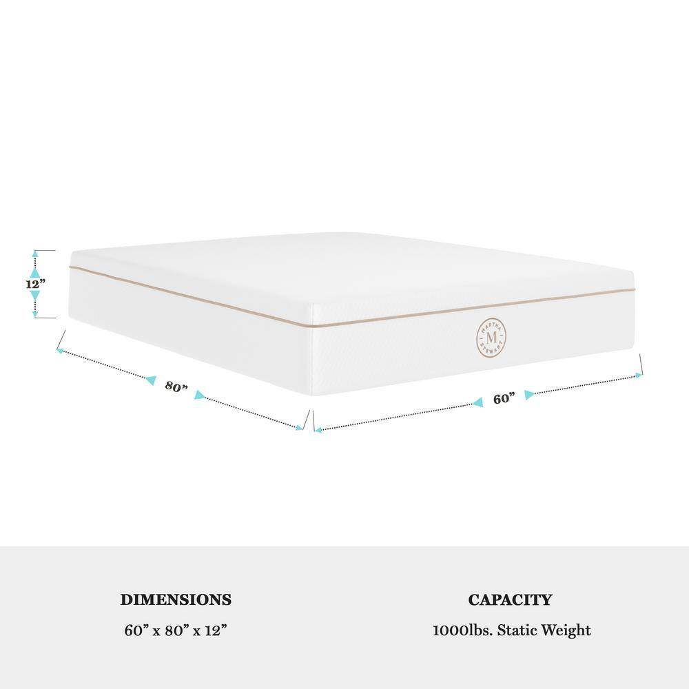 Queen White Gel Memory Foam Mattress with Quilted Jacquard Cover