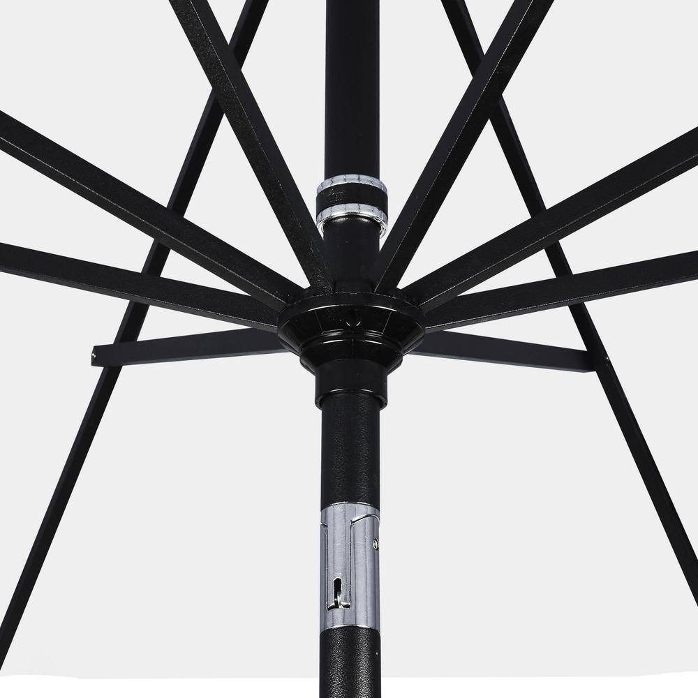11 ft. Terracotta Aluminum Market Patio Umbrella with Crank Lift