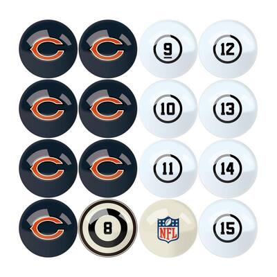 Chicago Bears Retro Pool Ball Set For Sale