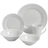 Gibson Home Curvation 16-Piece Casual White Ceramic Dinnerware Set (Service  for 4) 98599949M - The Home Depot