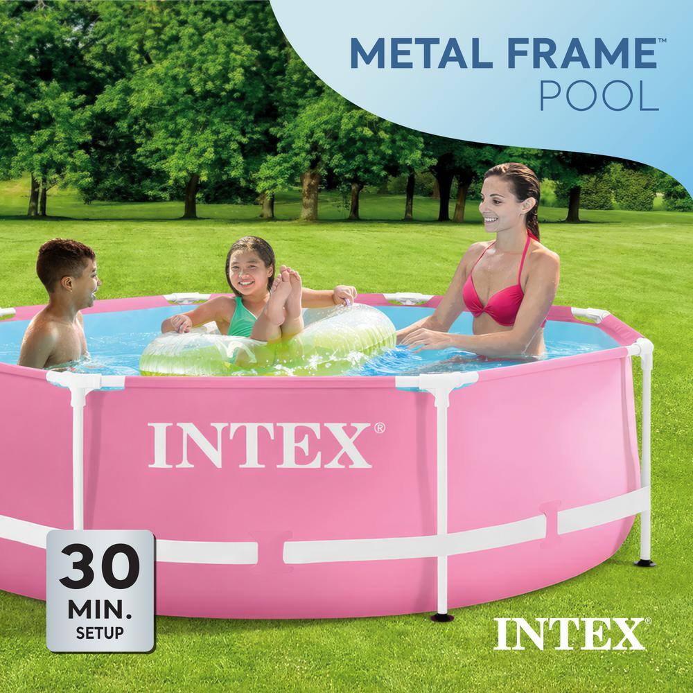 Intex Plastic Round Frame Set Pool 30'' H x 96'' W x 96'' L