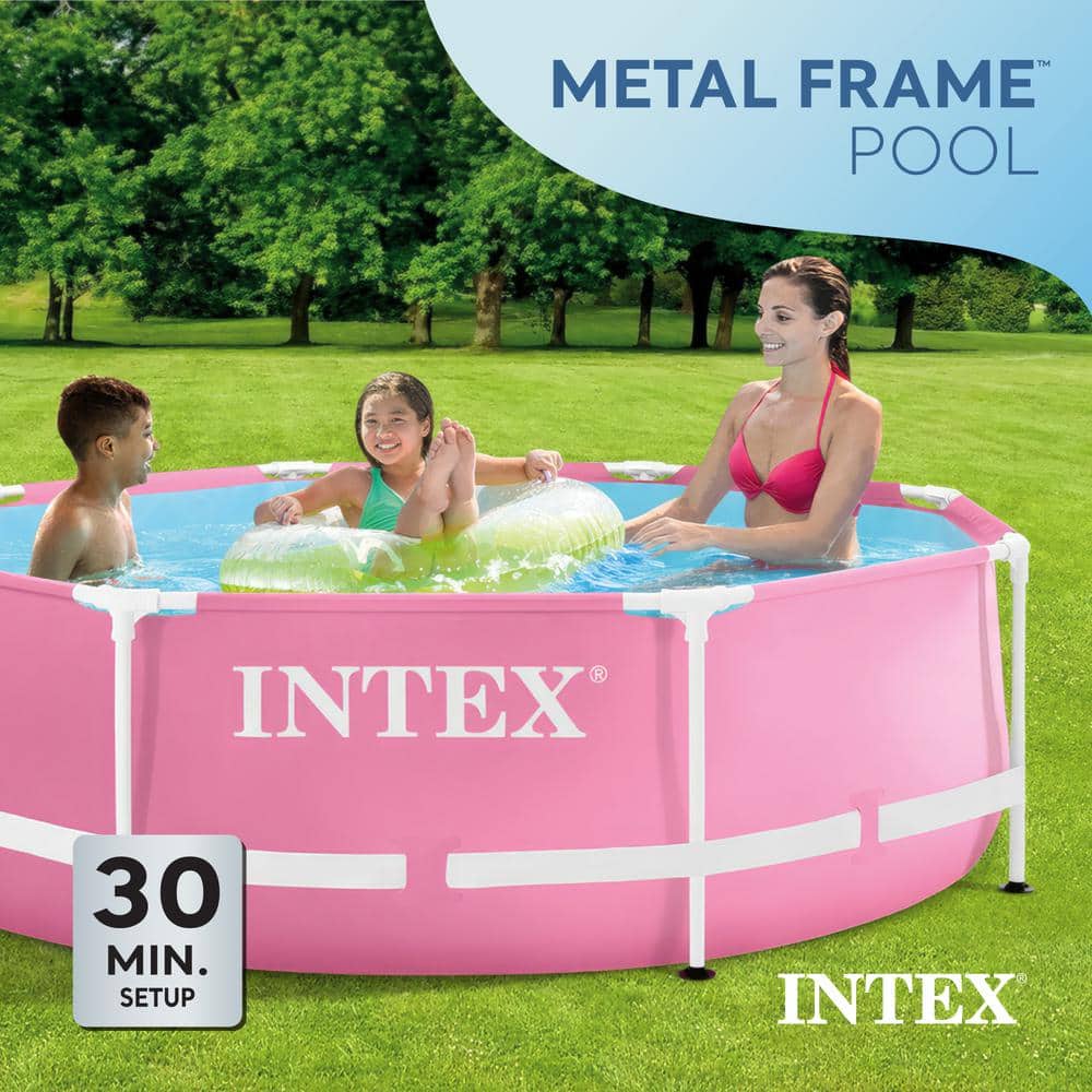 Intex Plastic Round Frame Set Pool 30'' H x 96'' W x 96'' L