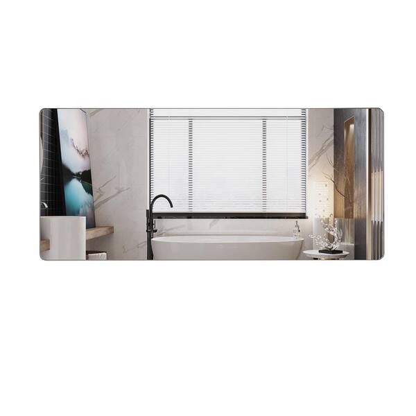 Boosicavelly 72 in. W x 32 in. H Rectangle Aluminum Framed Wall Bathroom Vanity Mirror in Silver