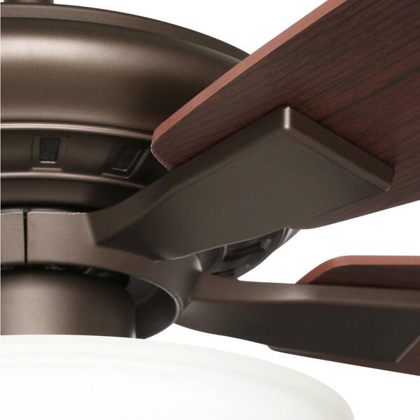 Hampton Bay store Menage 52 in. LED Indoor Low Profile Oil-Rubbed Bronze Ceiling Fan w