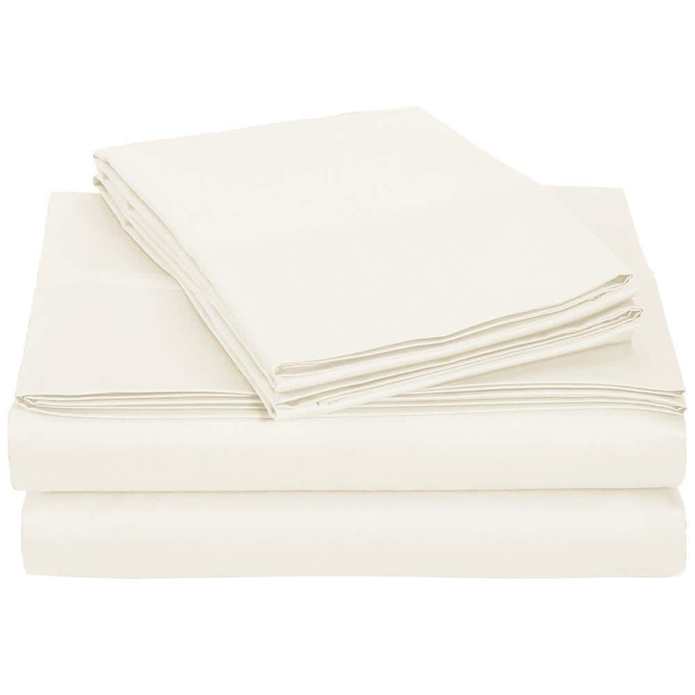 Harper Lane Monroe Solid 3-Piece Microfiber White Twin Sheet Set 17625 ...