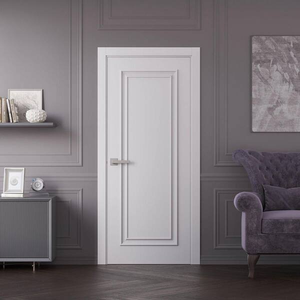 Sartodoors 7811 36 in. x 84 in. Sold Core White Enamel Color Wood