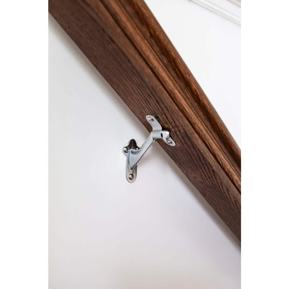 Heavy-Duty Antique Brass Handrail Bracket Set
