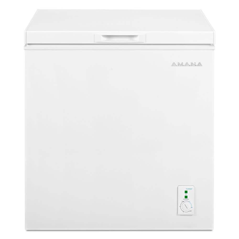 Amana 5.3 Cu. Ft. Compact Freezer with 2 Rollers in White on Fridge.com