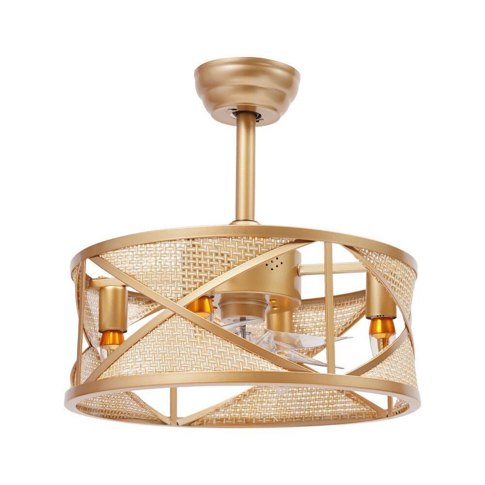 18 in. Indoor Champagne Gold Modern 6-Speed Ceiling Fan with Remote Control and Reversible Motor, No Bulbs Included price history on PriceWatchPro