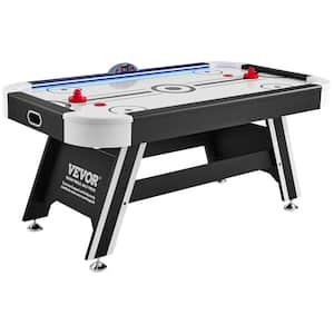 72 in. Indoor Air-Powered Hockey Table LED Sports Hockey Game with 2 Pucks, 2 Pushers and Electronic Score System