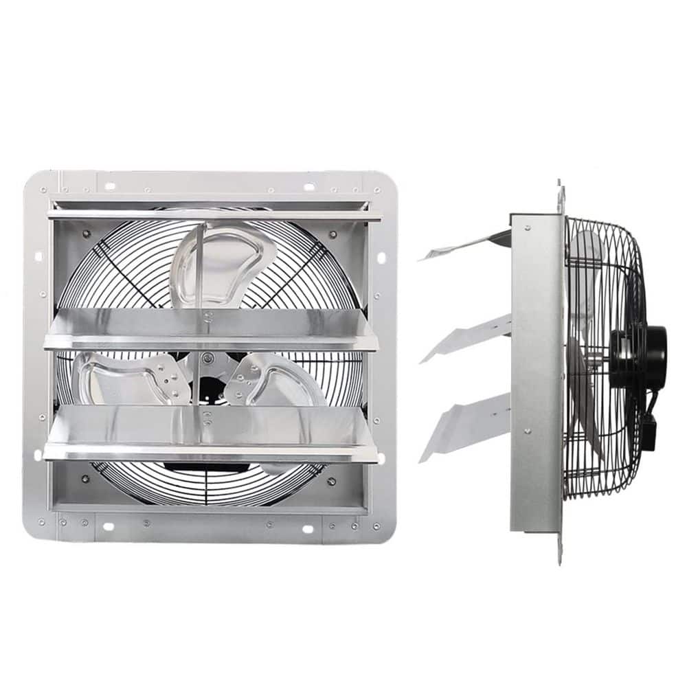 14 in. Shutter Exhaust Fan, 1520CFM, Wall Mounted with 1.65m Power Cord, for Garages, Attics, Electric Powered Aluminum price history on PriceWatchPro