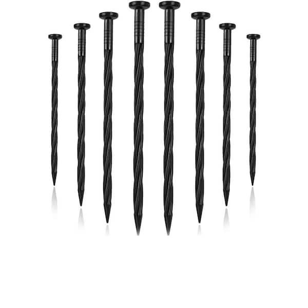 100-Pack 8-Inch Plastic Landscape Edging Spikes for Garden and Turf
