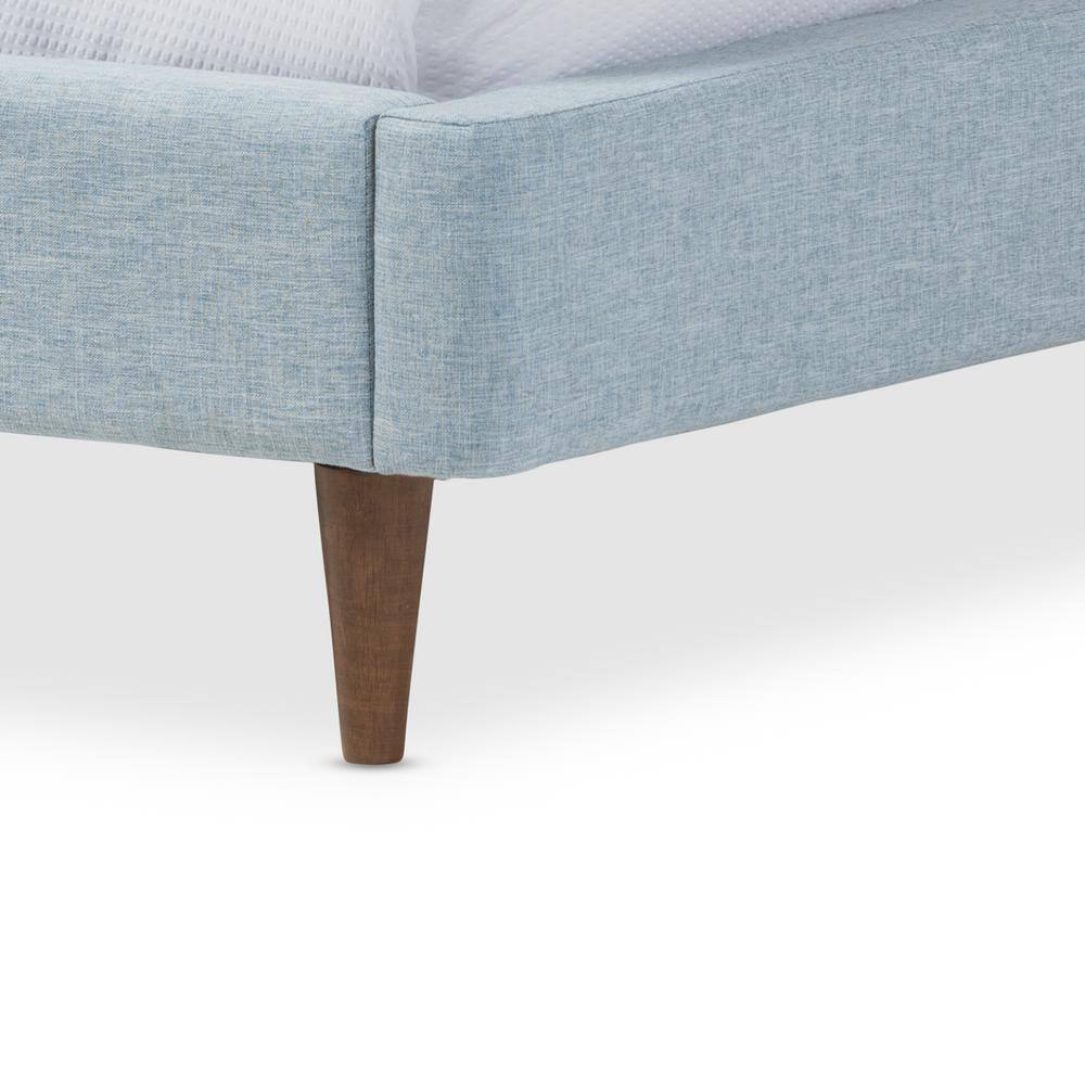 Hannah King-Sized Linen Upholstered Bed with Tufted Headboard