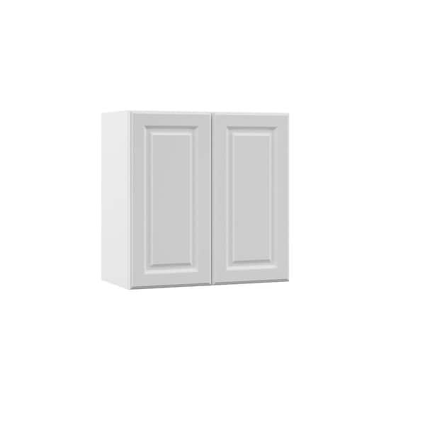 Hampton Bay Designer Series Elgin Assembled 30x24x12 in. Wall Kitchen Cabinet in White