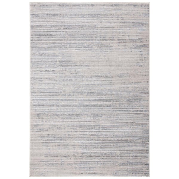 SAFAVIEH Carnegie Ivory/Gray 7 ft. x 9 ft. Distressed Striped Area Rug