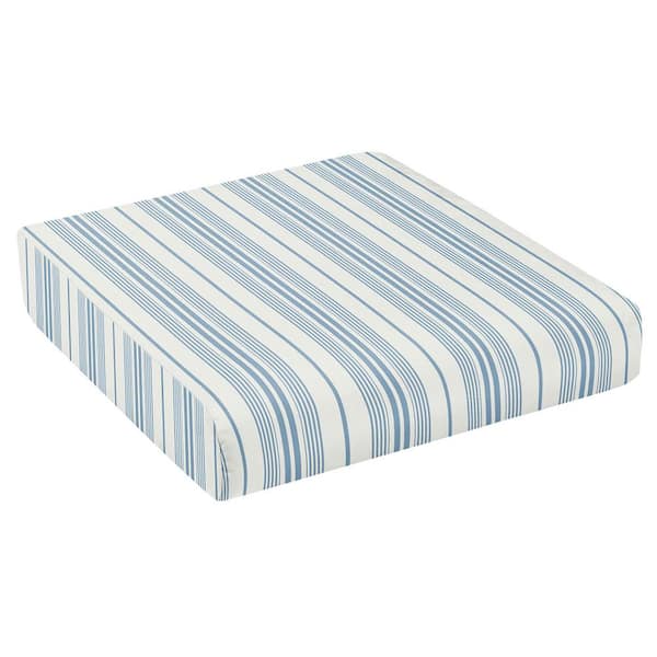 SORRA HOME Sorra Home Outdura Wellfleet Sea Rectangle Outdoor Seat Cushion