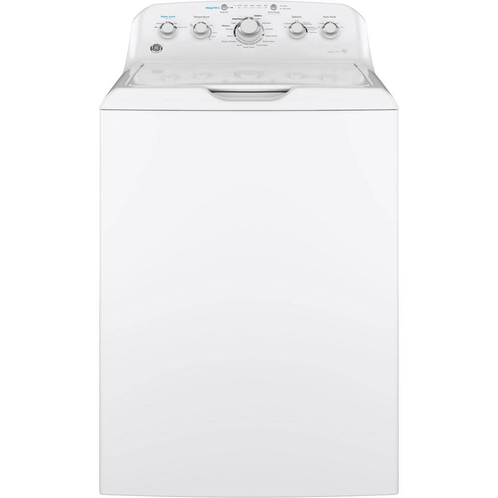 GE 4.5 cu. ft. High-Efficiency White Top Load Washer with Agitator
