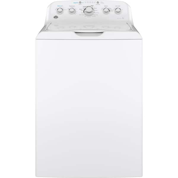 Ge 4 5 Cu Ft High Efficiency White Top Load Washing Machine With Stainless Steel Basket Gtw465asnww The Home Depot