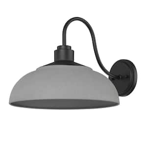 Levitt 11.625 in. Natural Black and Natural Gray Outdoor Hardwired Wall Sconce