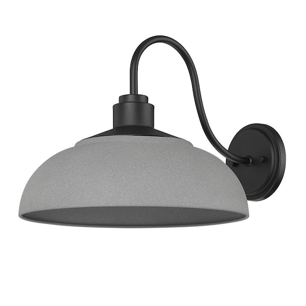 Golden Lighting Levitt 11.625 in. Natural Black and Natural Gray Outdoor Hardwired Wall Sconce