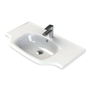 Yeni Klasik Wall Mounted Bathroom Sink in White