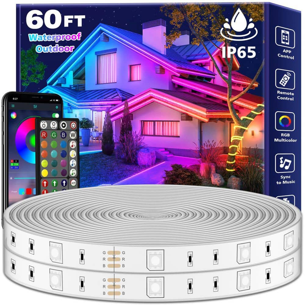 BeamBox 60 ft. Integrated LED Multicolor Strip Light Fixture, RGB