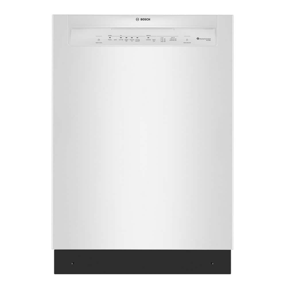 300 Series 24 in. Stainless Steel Front Control Tall Tub Dishwasher with Stainless Steel Tub in White