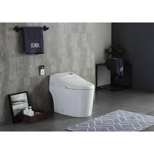 Harper SMART 1-Piece 1.28/1.6 GPF Dual Flush Elongated Toilet in White, Seat Included