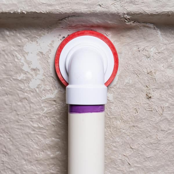 Oatey Touch Toe Sch. 40 PVC Bath Waste Half Drain Kit in Brushed