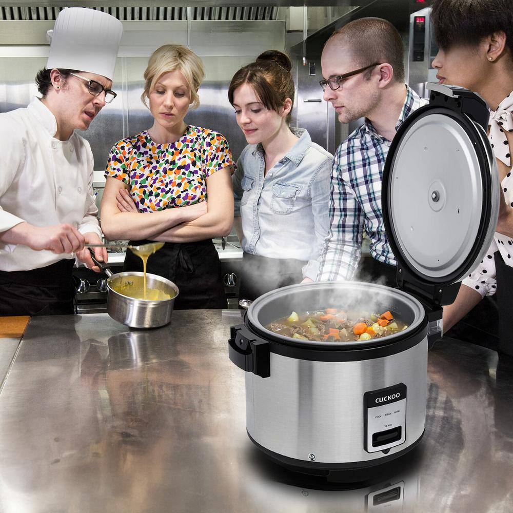 Cuckoo 30-Cup Silver Electric Commercial Rice Cooker with Nonstick Inner Pot