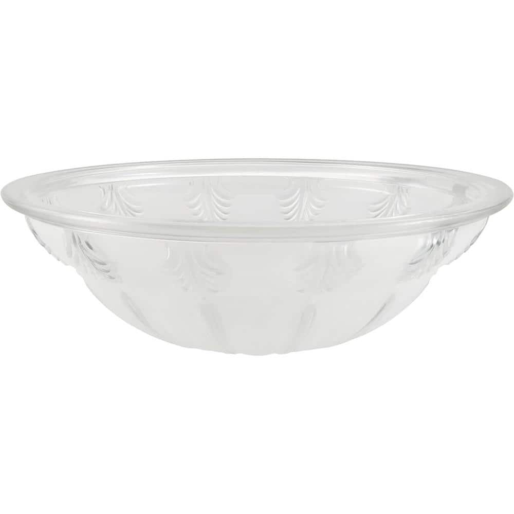 Clear Glass Bowl Chandelier Shade with Etched Design