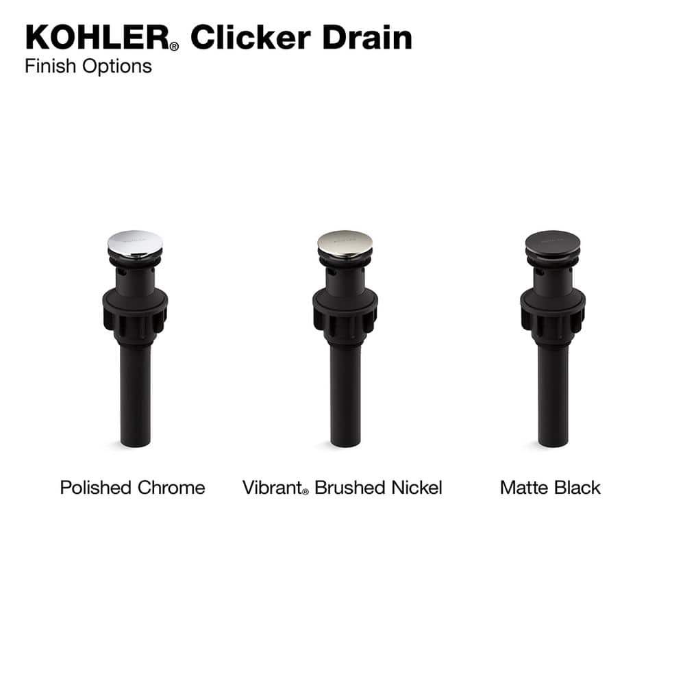Brushed Nickel Single Hole Pop-Up Drain for Bathroom Sink
