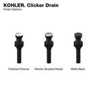 Standard Clicker Drain with Overflow in Vibrant Brushed Nickel