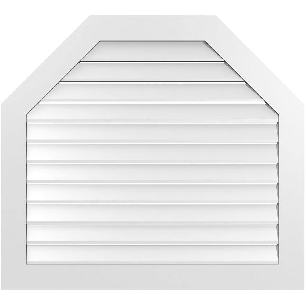 42 in. x 38 in. Octagonal Top Surface Mount PVC Gable Vent: Functional with Standard Frame price history on PriceWatchPro