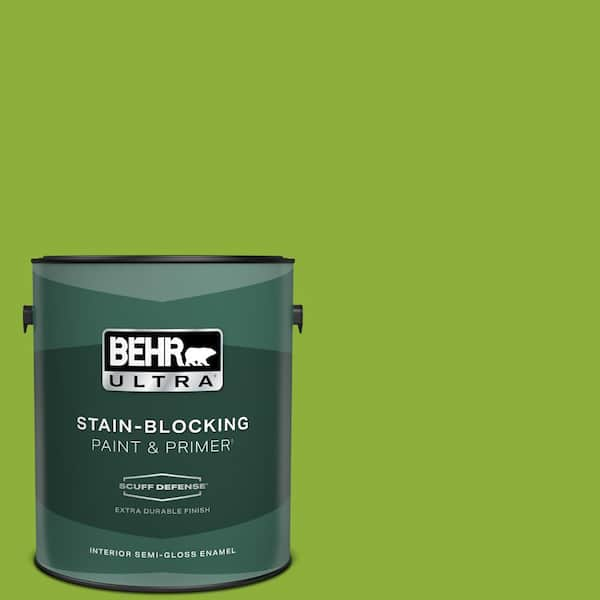 BEHR ULTRA 1 gal. #420B-6 New Green Extra Durable Semi-Gloss Enamel Interior Paint & Primer