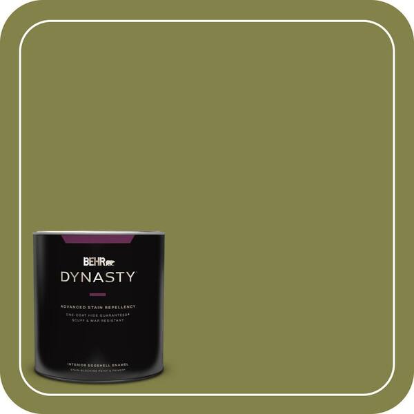 1 qt. #MQ6-61 Basil Chiffonade One-Coat Hide Eggshell Enamel Interior Stain-Blocking Paint & Primer