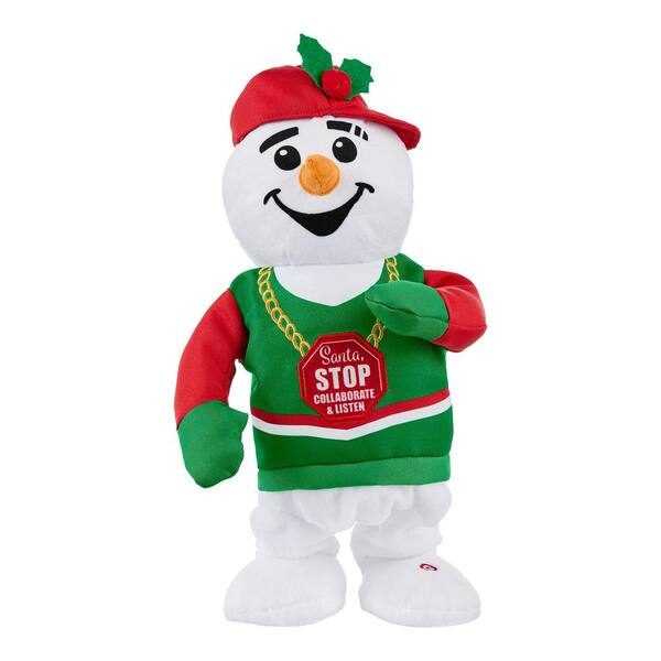 Home Accents Holiday 14 in. Plush Animated Party Snowman 23GM82273