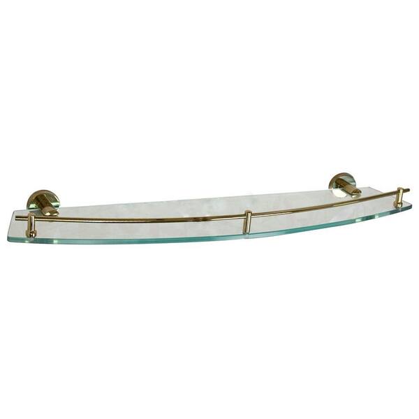 Barclay Products Berlin 24 in. W Shelf in Glass and Polished Brass