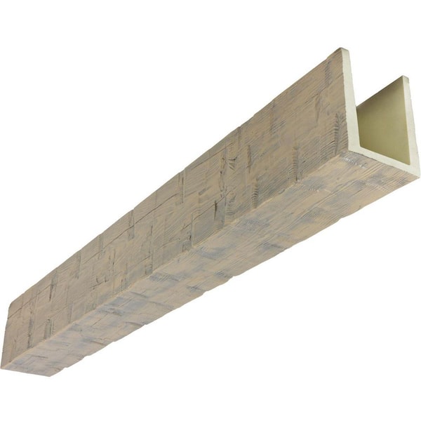 Ekena Millwork Heritage Timber 11.5 in. x 9.5 in. x 10 ft. Reclaimed Axed Cut Sandstone Faux Wood Beam