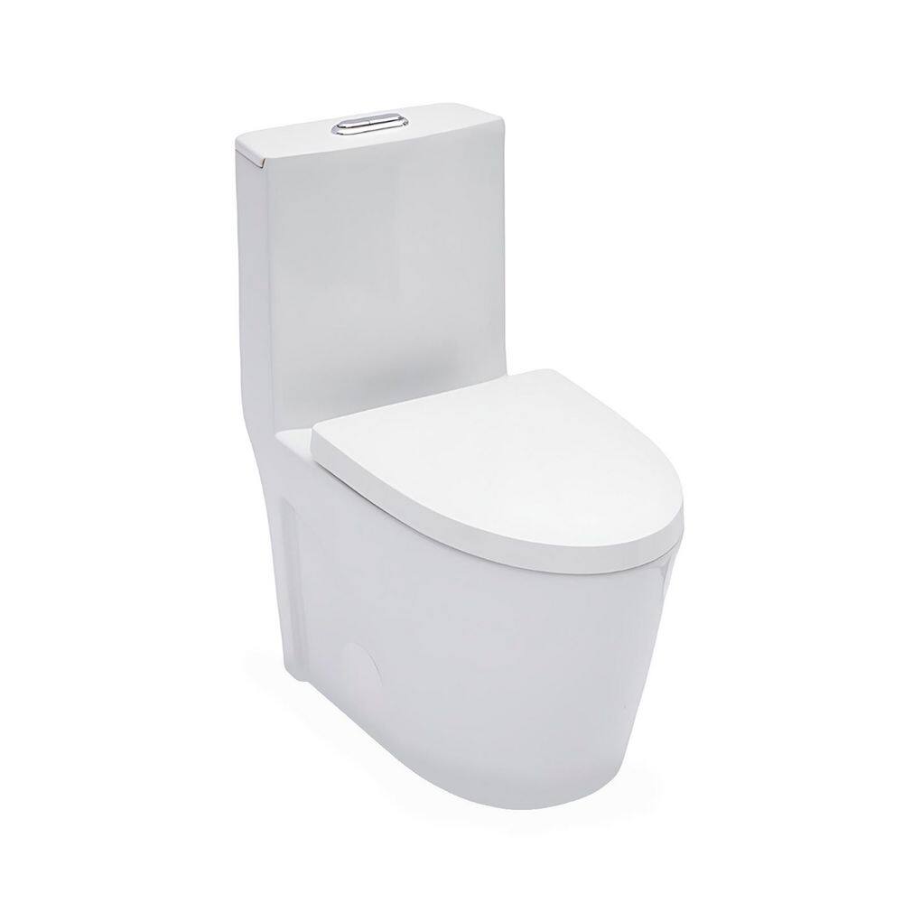 12 in. Rough in 1-Piece 1.24/1.6 GFP Dual Flush Elongated Skirted Design Toilet in White price history on PriceWatchPro