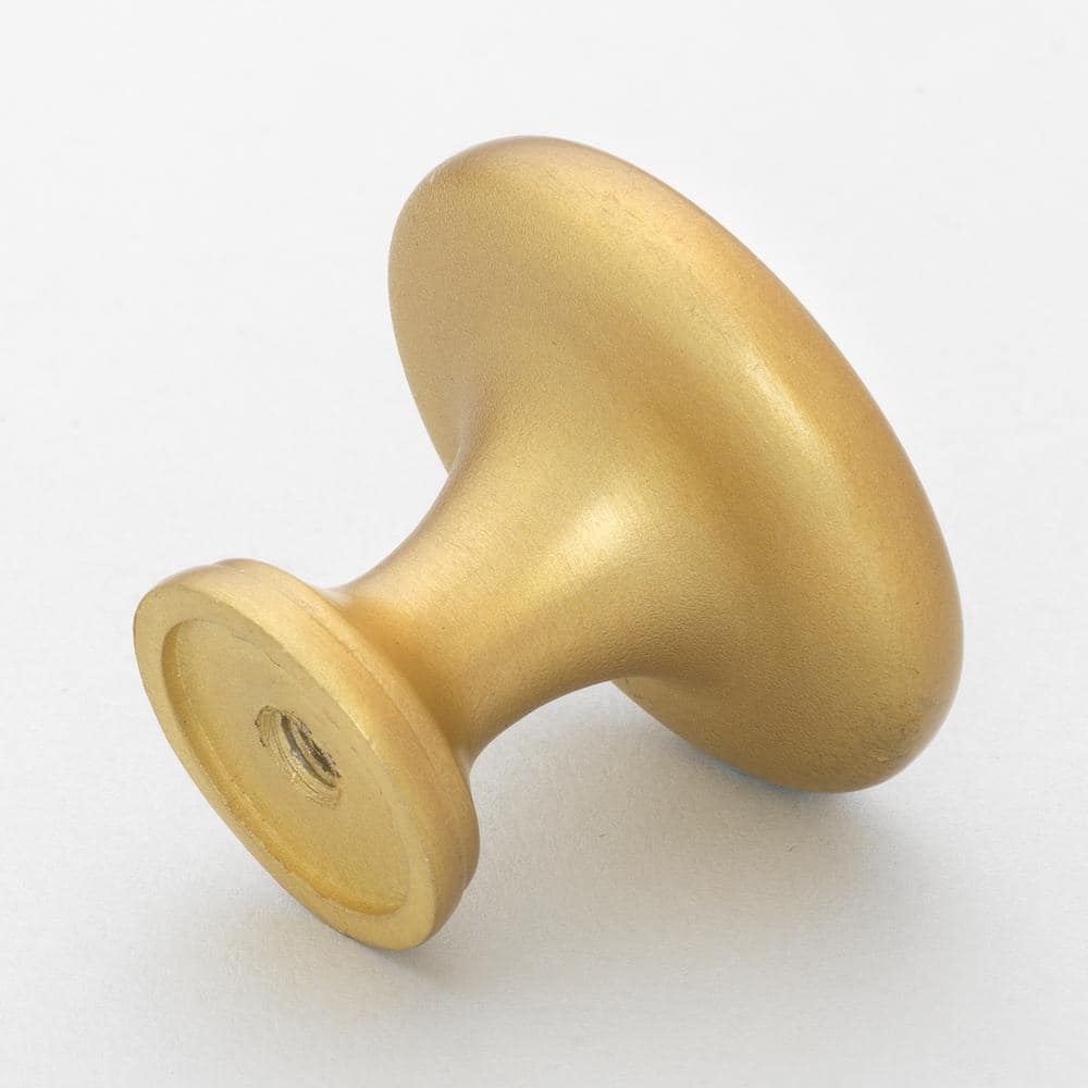 Brushed Gold Round Zinc Alloy Cabinet Knob Set