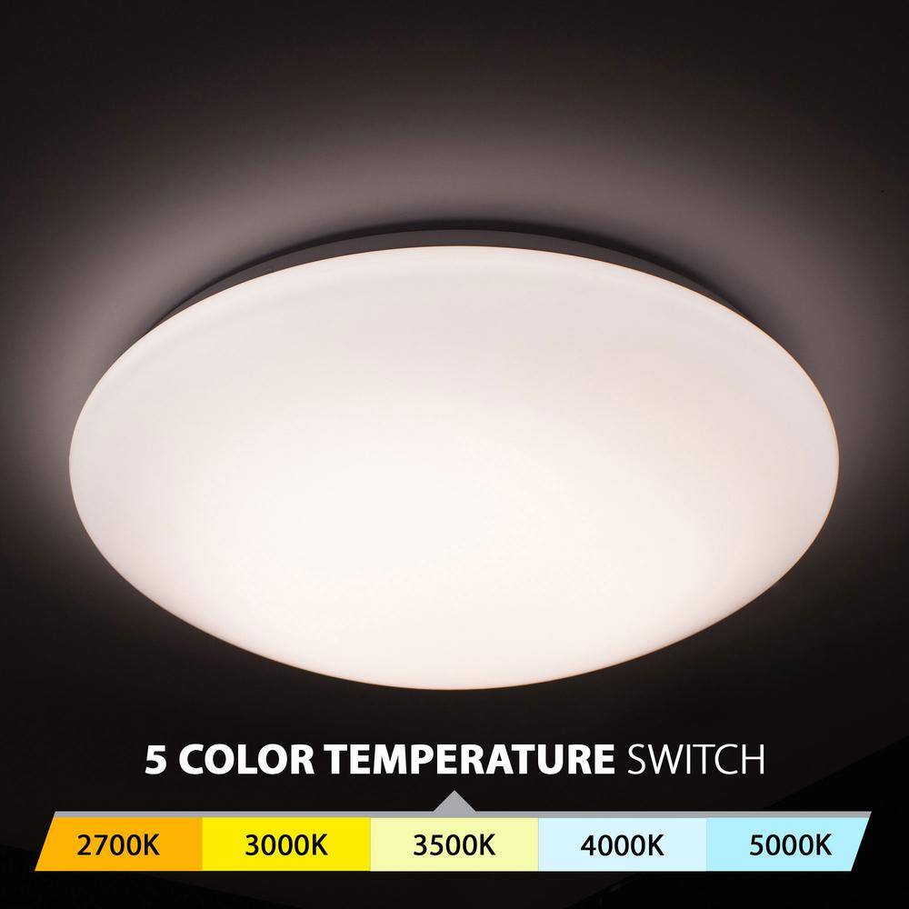 Glo Energy Star Aluminum 11.75" LED Flush Mount in White