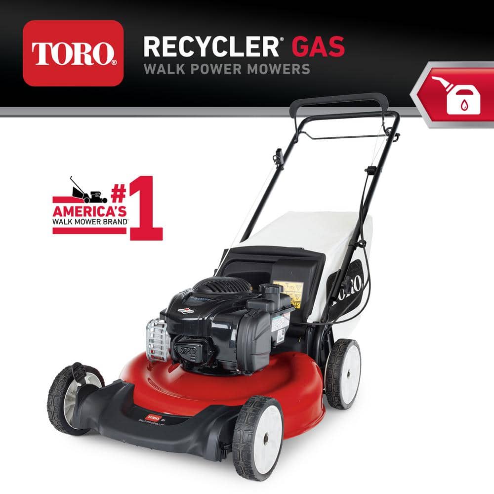 Image of Self-propelled lawn mower gas