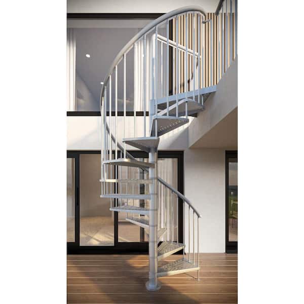 Dolle Toronto V3 PE 13 ft. 1 in. Galvanized Stair Kit